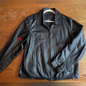 Wilson’s Black Leather Jacket Size L.